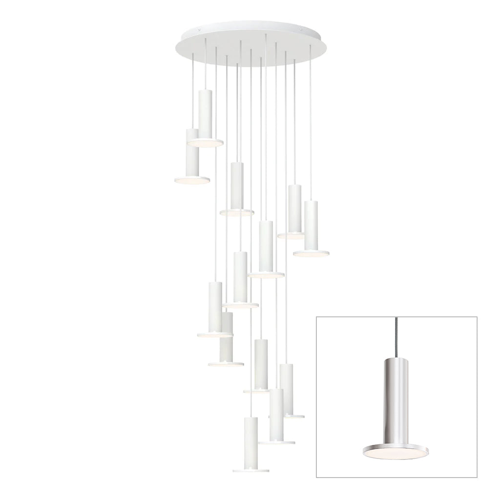 Pablo Designs Cielo Plus chandelier – 13 Lights, Silver