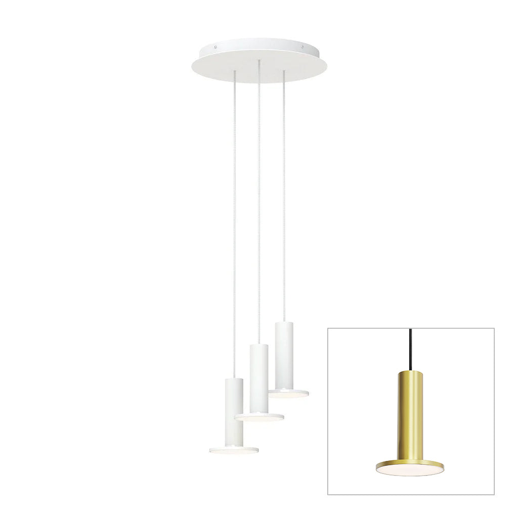 Pablo Designs Cielo Plus chandelier – 3 Lights, Brass