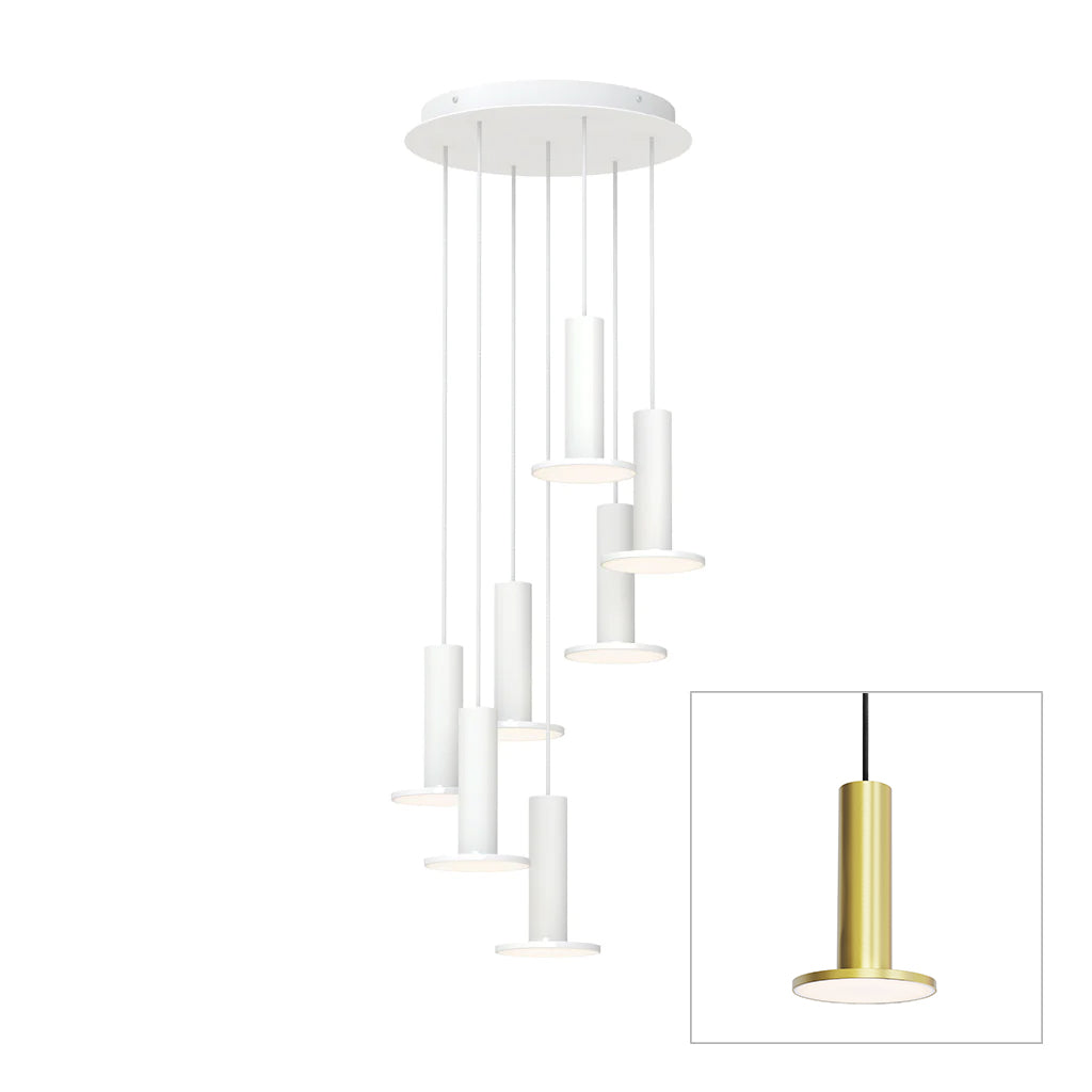 Pablo Designs Cielo Plus chandelier – 7 Lights, Brass