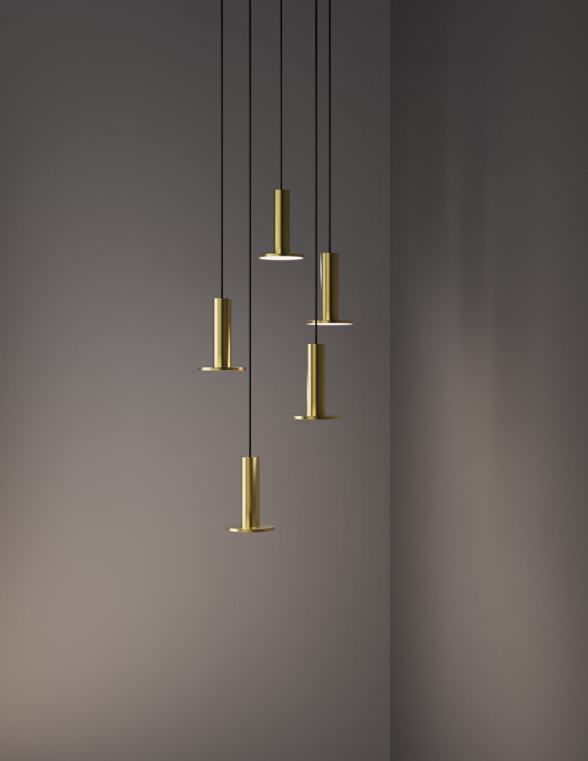 Pablo Designs Cielo Plus LED chandelier, cluster of glowing disc pendants – view 6