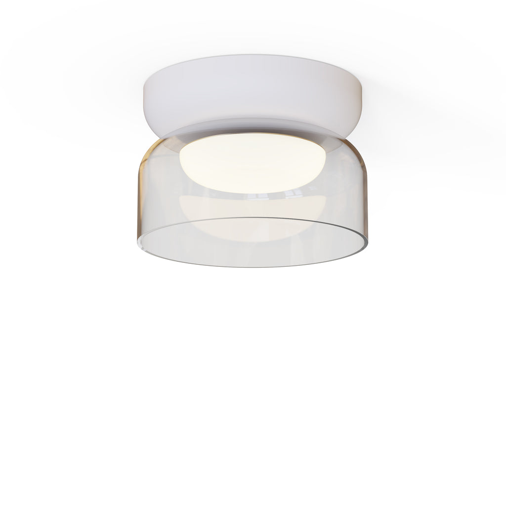 Pablo Designs Totem Mini LED flush mount – Clear, White