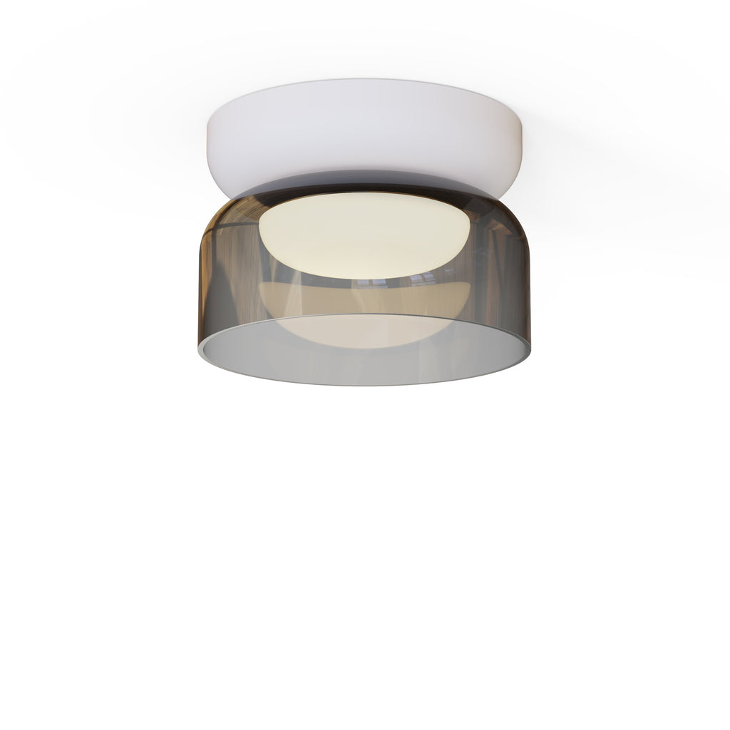 Pablo Designs Totem Mini LED flush mount – Smoke, White