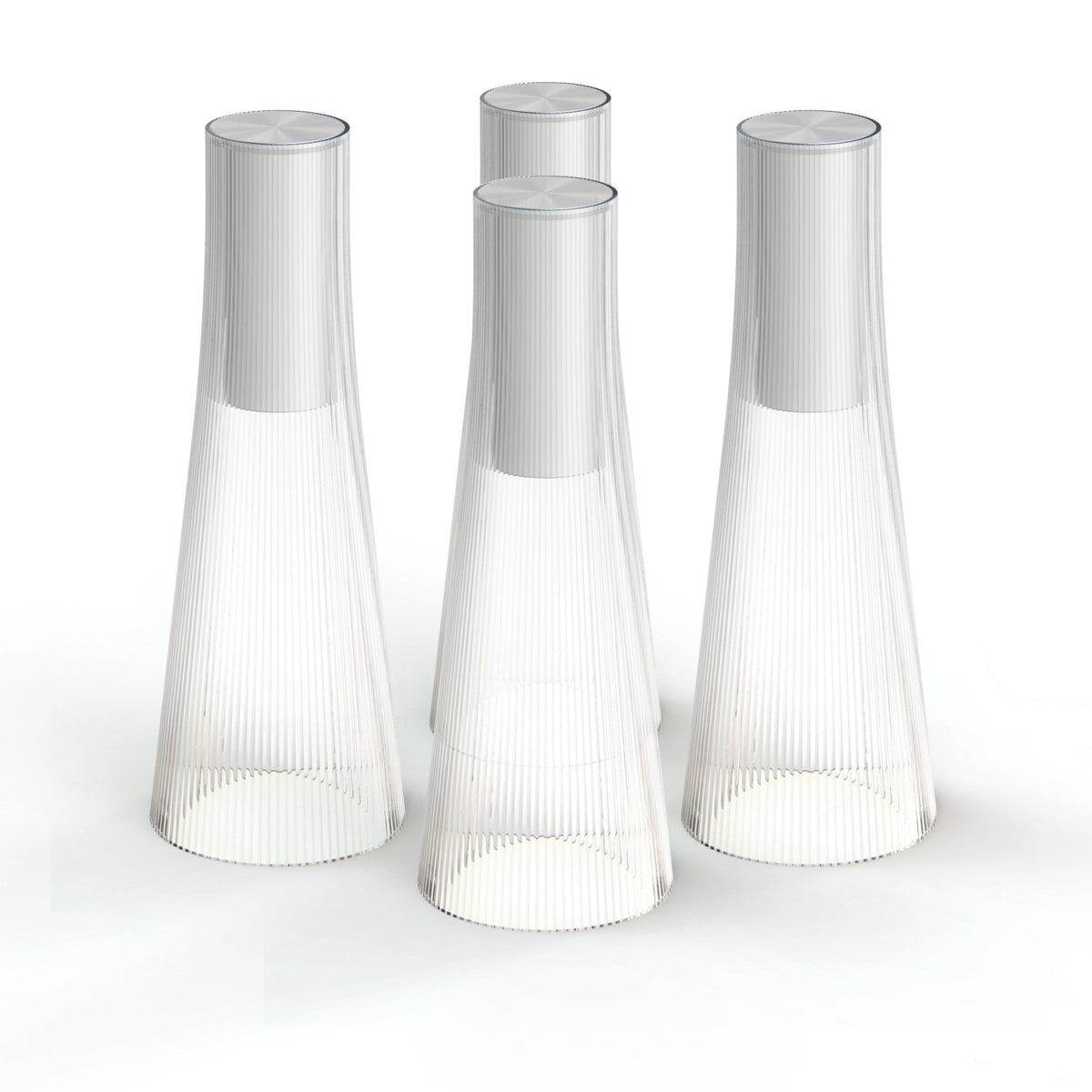Pablo Designs Candél LED lamp 4-pack – Clear/Silver