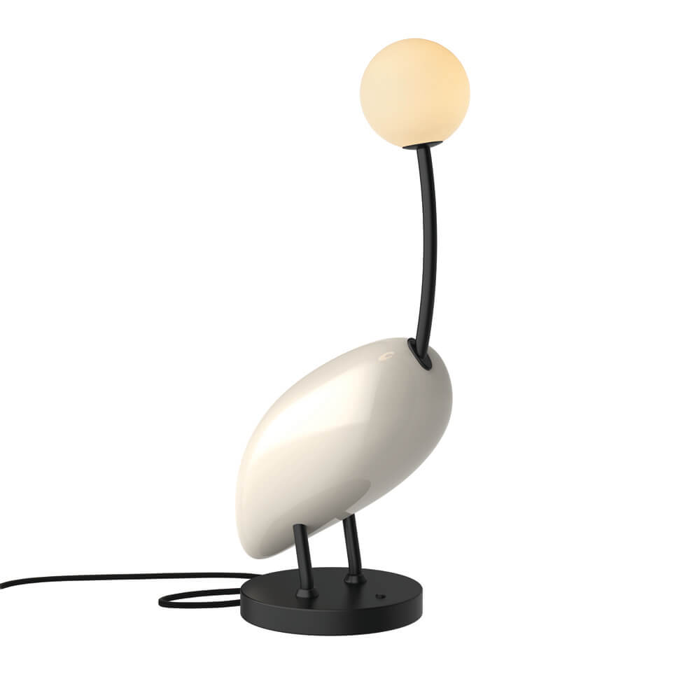 Pablo brass and marble table lamp by Viso, Vanilla with Blackened Brass