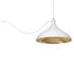 Pablo Designs Swell String Single Wide Pendant Light Matte White Brass