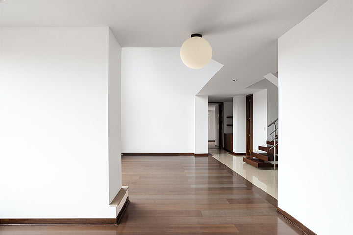 Pablo Designs Bola Sphere Flushmount Modern Ceiling Light Matte Black