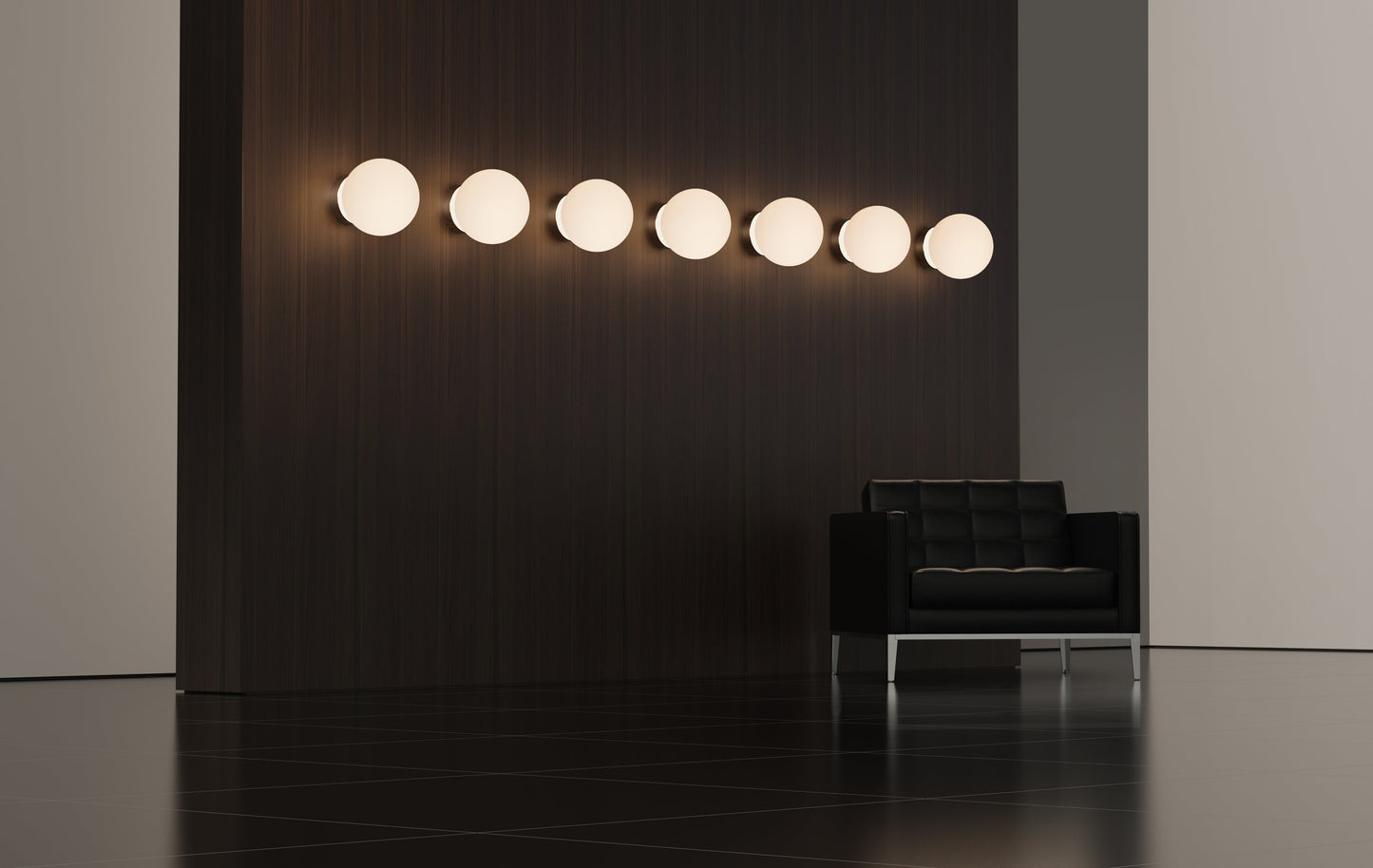 Pablo Designs Bola Sphere Flushmount Modern Ceiling Light Chrome