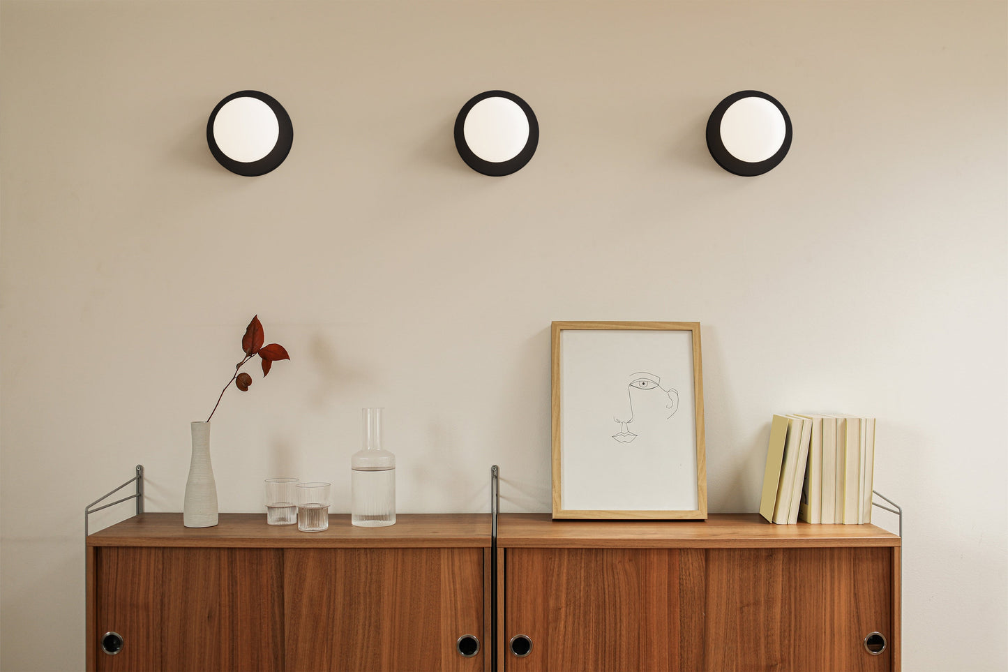 Pablo Designs Bola Sphere Flushmount Modern Ceiling Light Matte Black