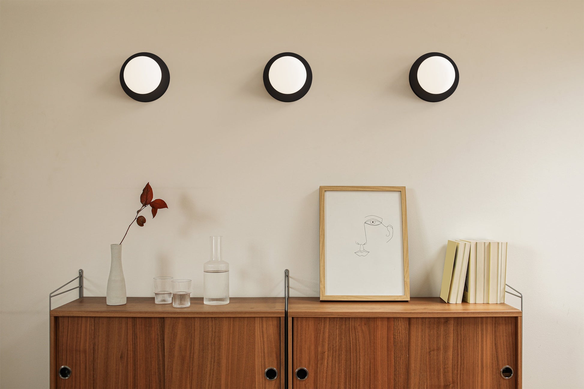 Pablo Designs Bola Sphere Flushmount Modern Ceiling Light Matte Black