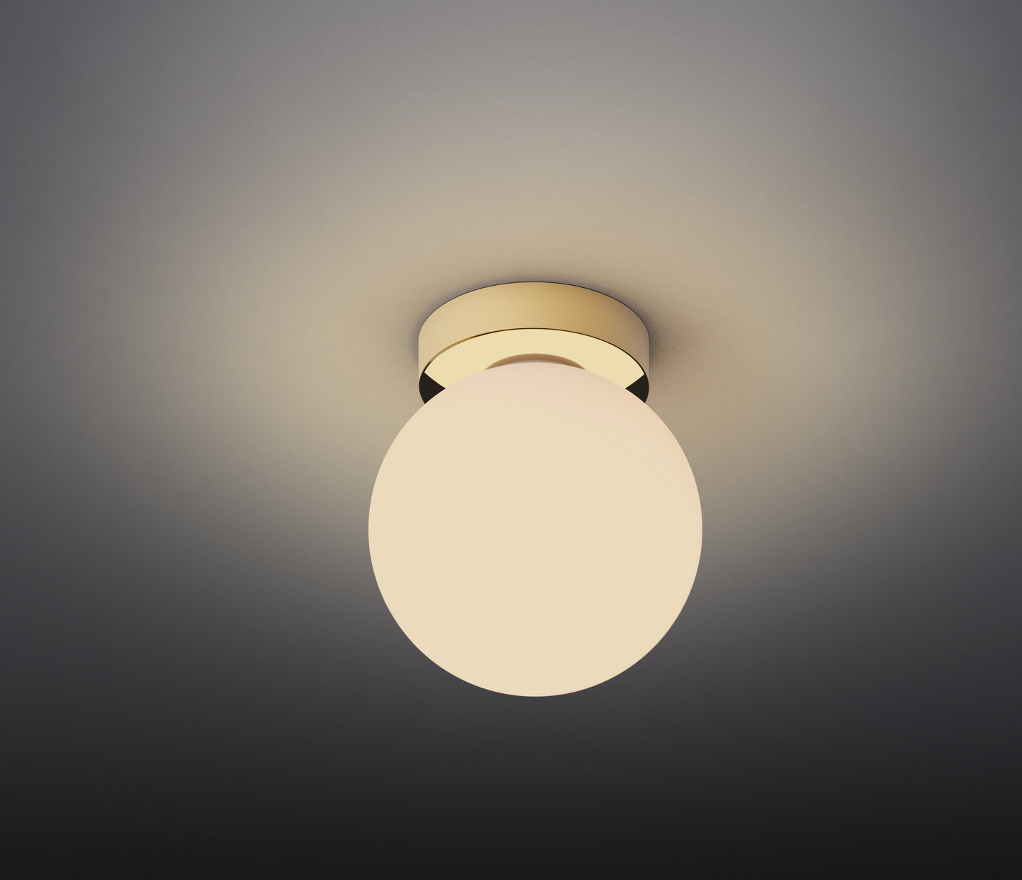 Pablo Designs Bola Sphere Flushmount Modern Ceiling Light Matte Black