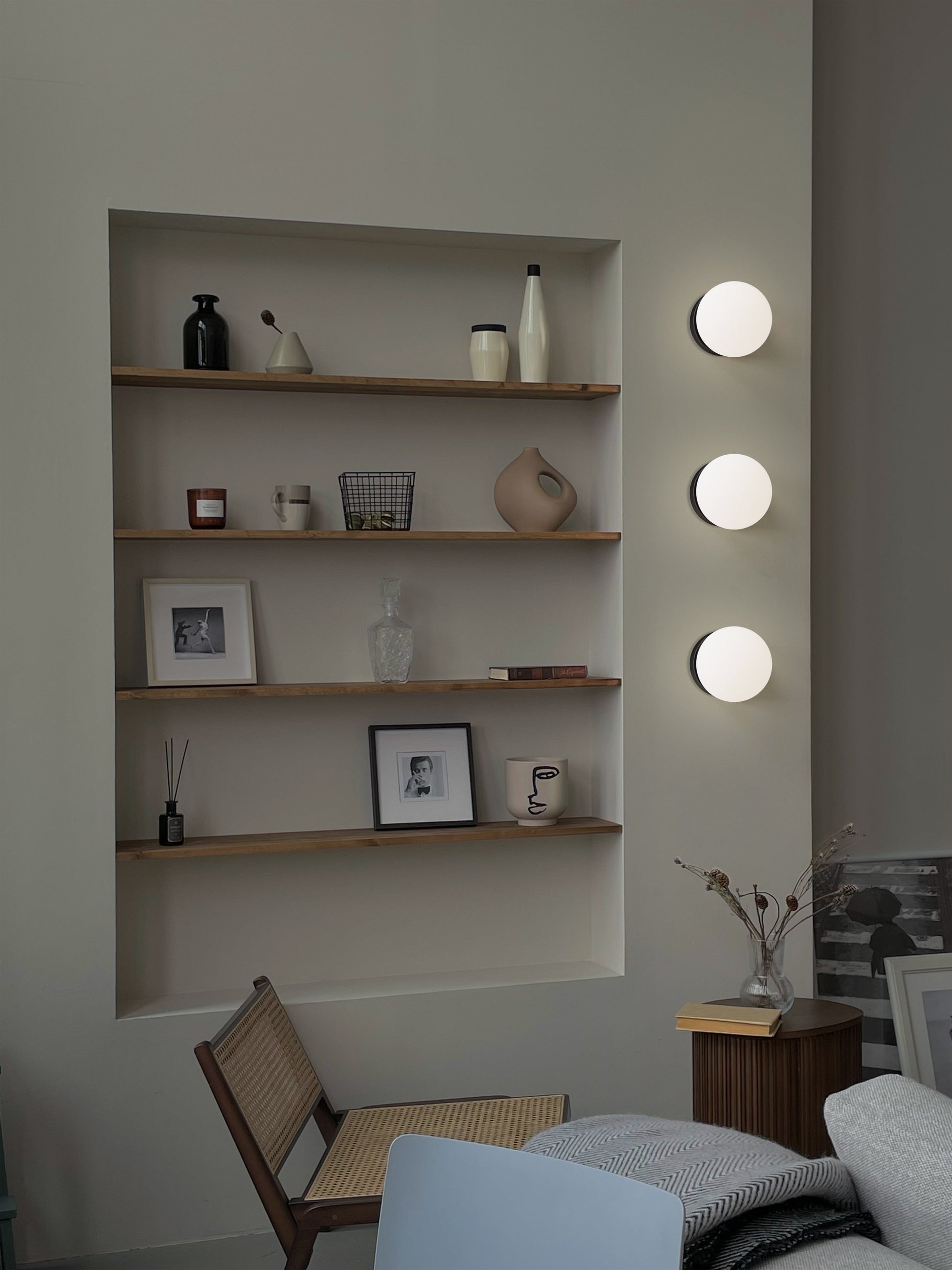 Pablo Designs Bola Sphere Flushmount Modern Ceiling Light Chrome