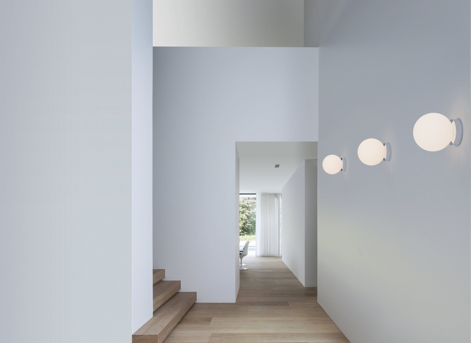 Pablo Designs Bola Sphere Flushmount Modern Ceiling Light Chrome