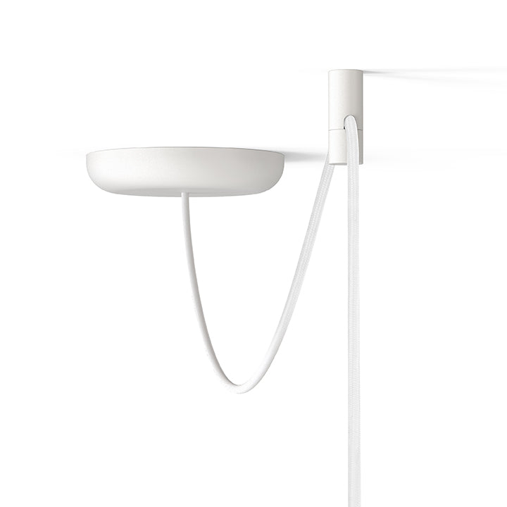 Pablo Designs Nivel Pendant Light 15" White + Espresso