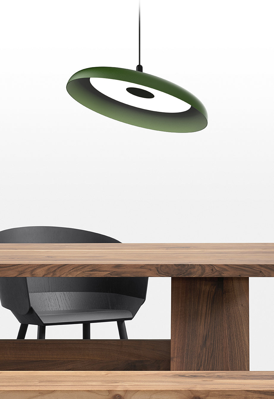 Pablo Designs Nivel Pendant Light 15" Graphite + State Blue