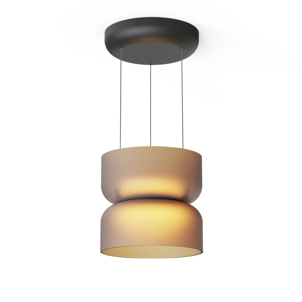 Pablo Designs Totem Mini Up/Down LED pendant – Etched Amber, Black