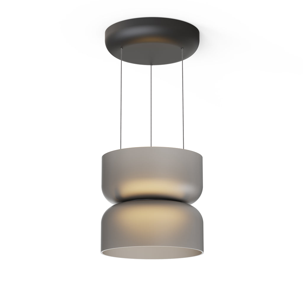 Pablo Designs Totem Mini Up/Down LED pendant – Etched Smoke, Black