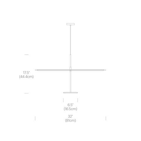 Pablo Designs Sky Sound Pendant Light 24" - Polished Aluminum + Anthracite