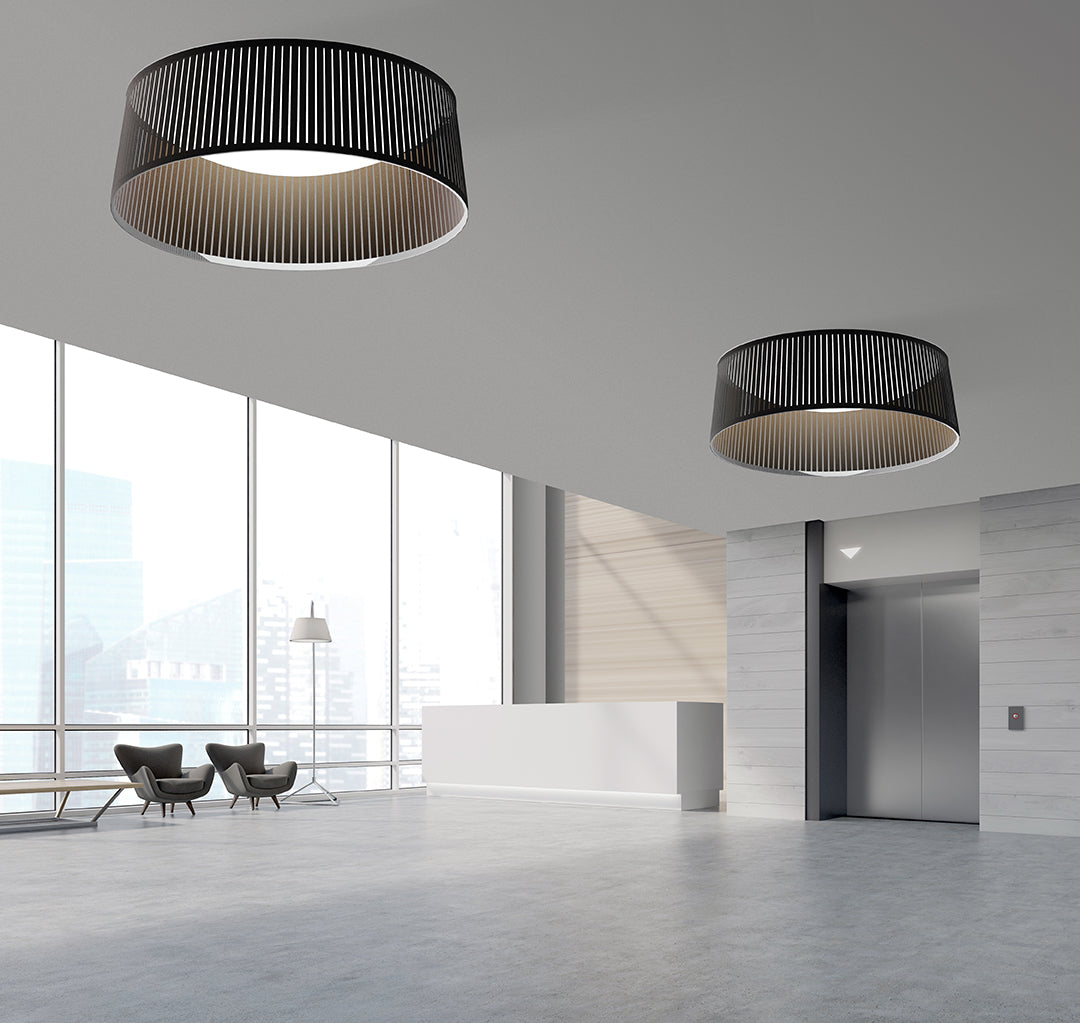 Pablo Designs Solis Drum Flush Mount Ceiling Light — Solis Drum 24 hero product image at MetropolitanDecor