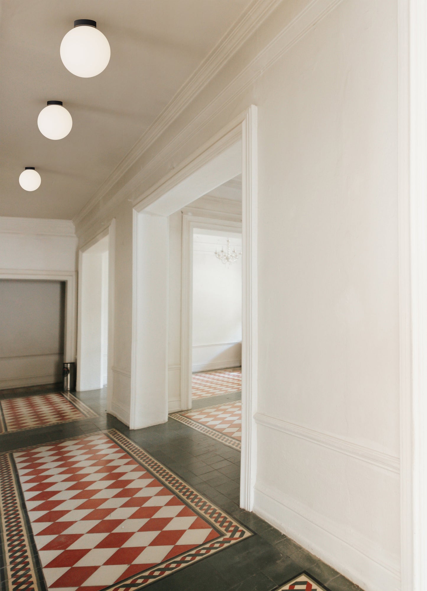 Pablo Designs Bola Sphere Flushmount Modern Ceiling Light Chrome