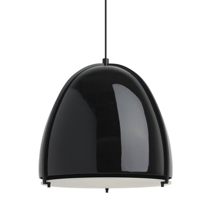 Visual Comfort Paravo 15 Inch Black Pendant Light 700Tdprvpu Gloss Black/Matte Black