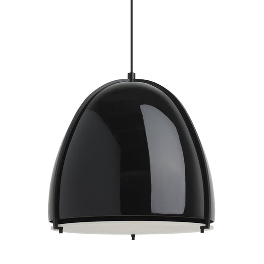 Visual Comfort Paravo 15 Inch Black Pendant Light 700Tdprvpu Gloss Black/Matte Black