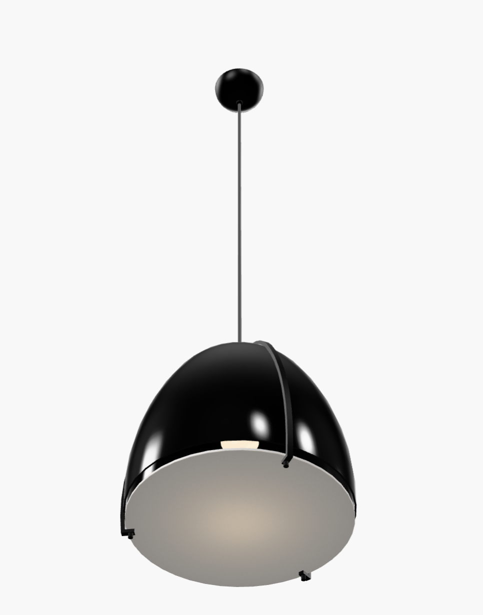 Visual Comfort Paravo 15 Inch Black Pendant Light 700Tdprvpu Blue/Satin Nickel