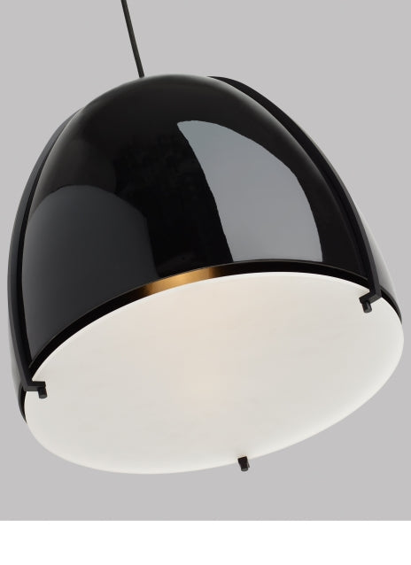 Visual Comfort Paravo 15 Inch Black Pendant Light 700Tdprvpu 