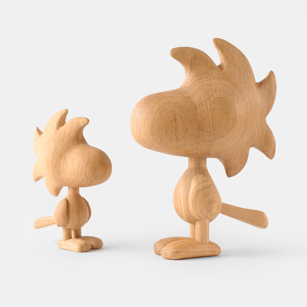 Boyhood Peanuts Woodstock wooden figure in oak, view 5 (image 5)