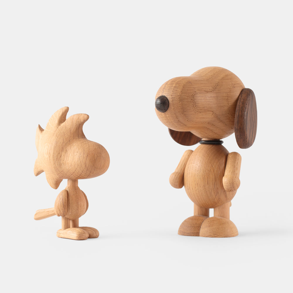 Boyhood Peanuts Woodstock wooden figure in oak, view 4 (image 4)