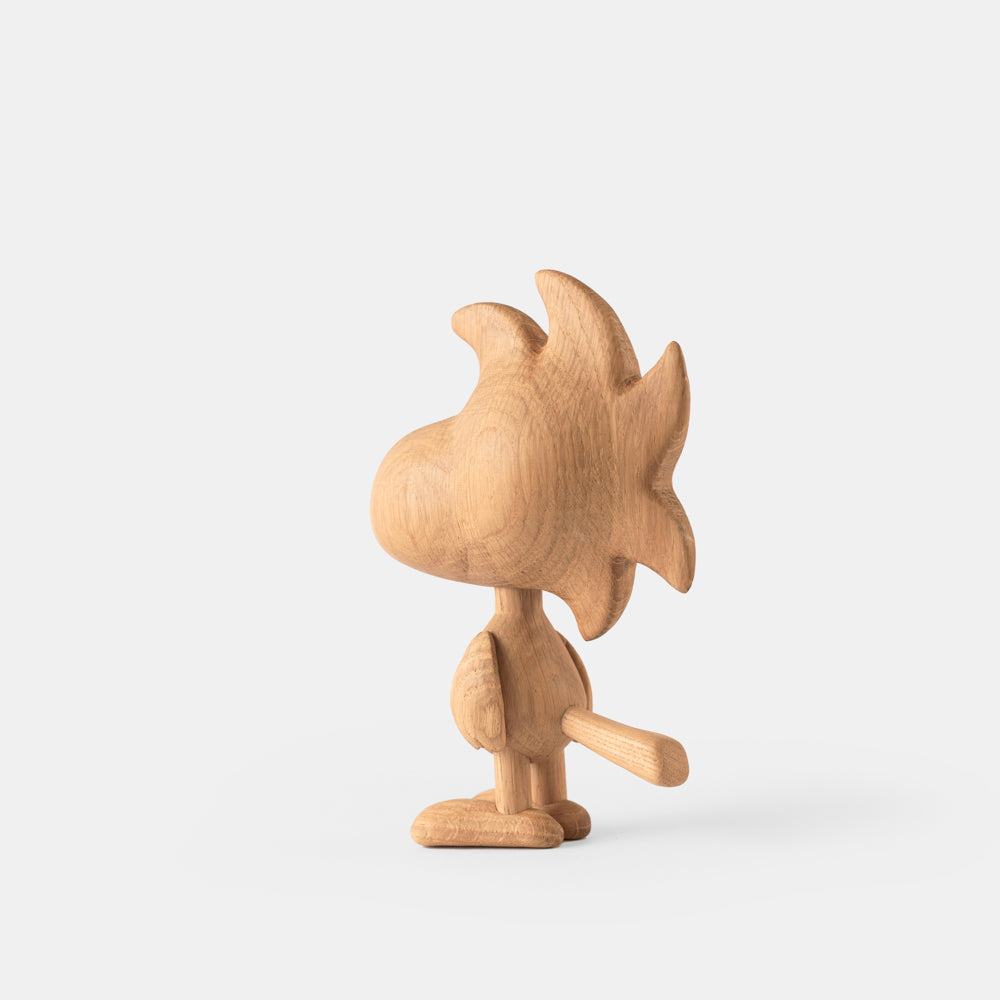 Boyhood Peanuts Woodstock wooden figure in oak, view 2 (image 1)