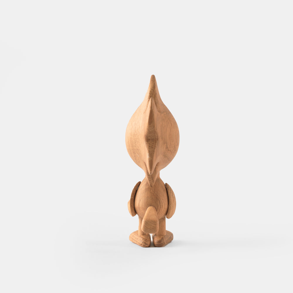 Boyhood Peanuts Woodstock wooden figure in oak, view 3 (image 3)