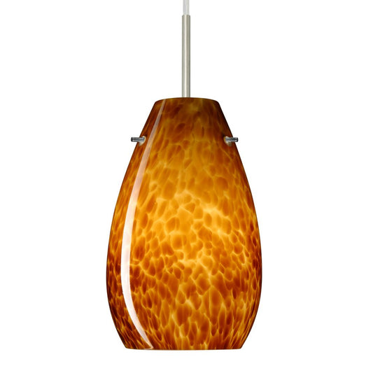 Amber Cloud blown glass mini pendant by Besa Lighting featuring warm ambient illumination for kitchens and dining areas