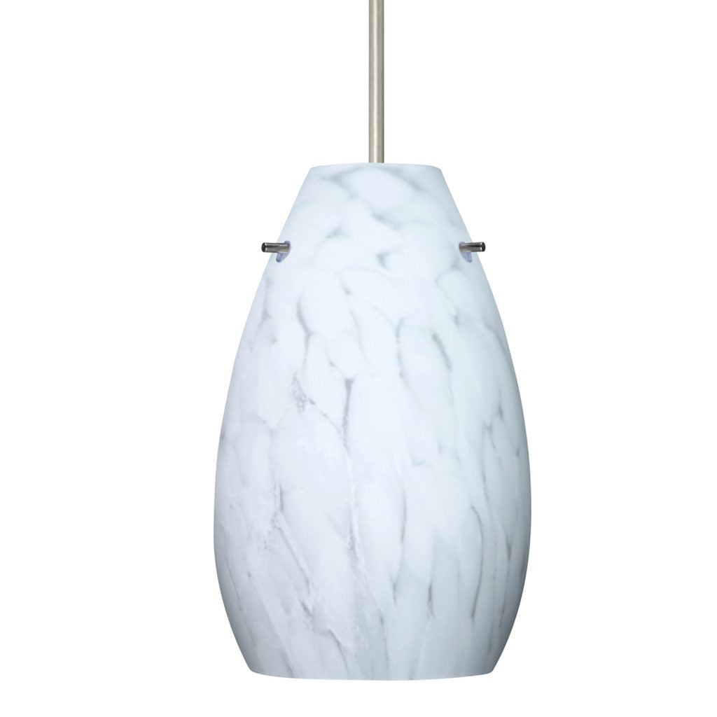 Besa Pera 9 pendant light with Carrera handcrafted glass shade and contemporary decorative lighting