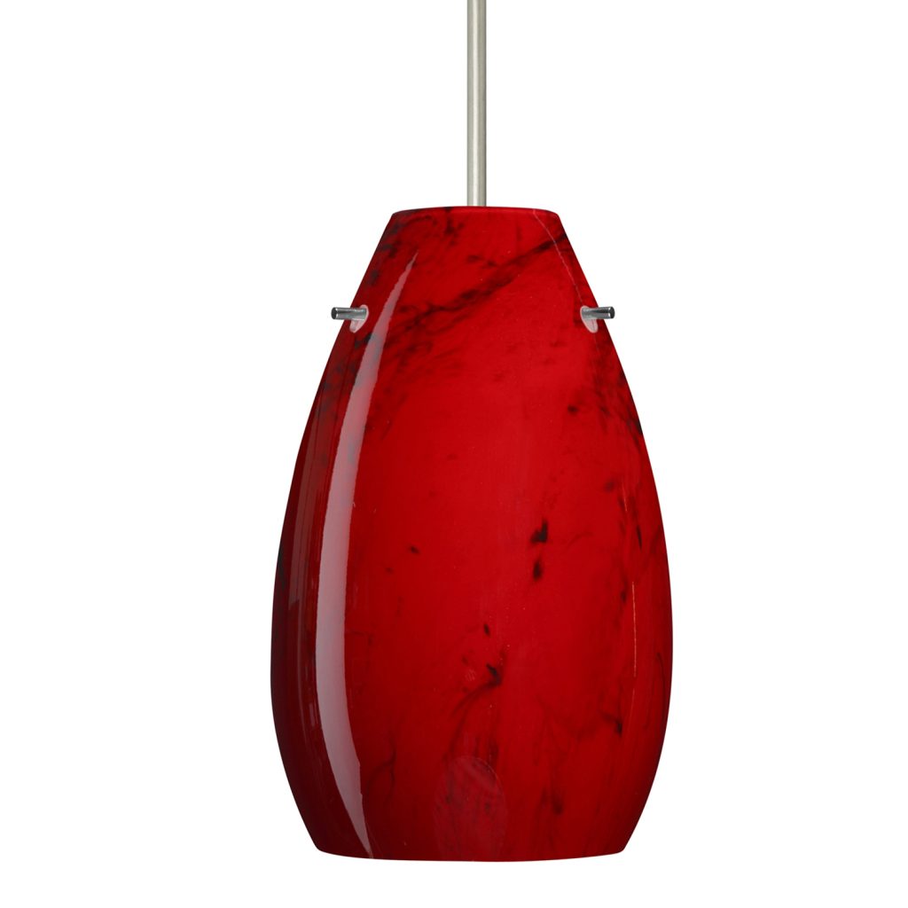 Modern Besa Pera 9 pendant featuring a handcrafted Magma blown glass shade with warm ambient illumination