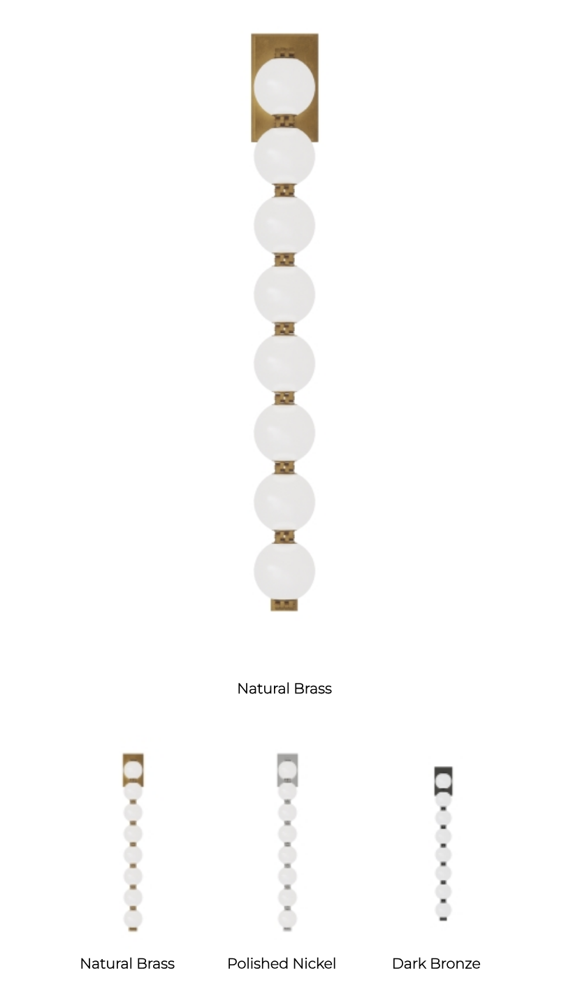 Visual Comfort Perle 28 Inch Modern Led Wall Sconce Italian Glass Slws22827 