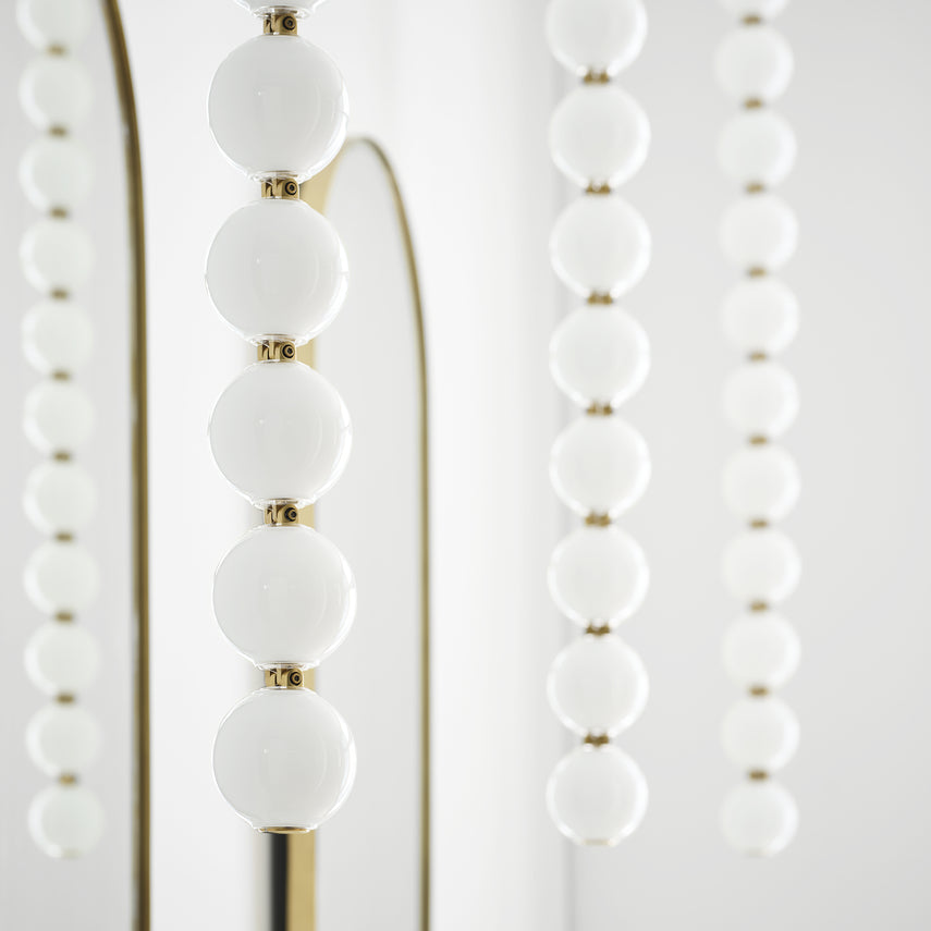 Visual Comfort Perle 48 Vertical Pendant High Ceilings Natural Brass