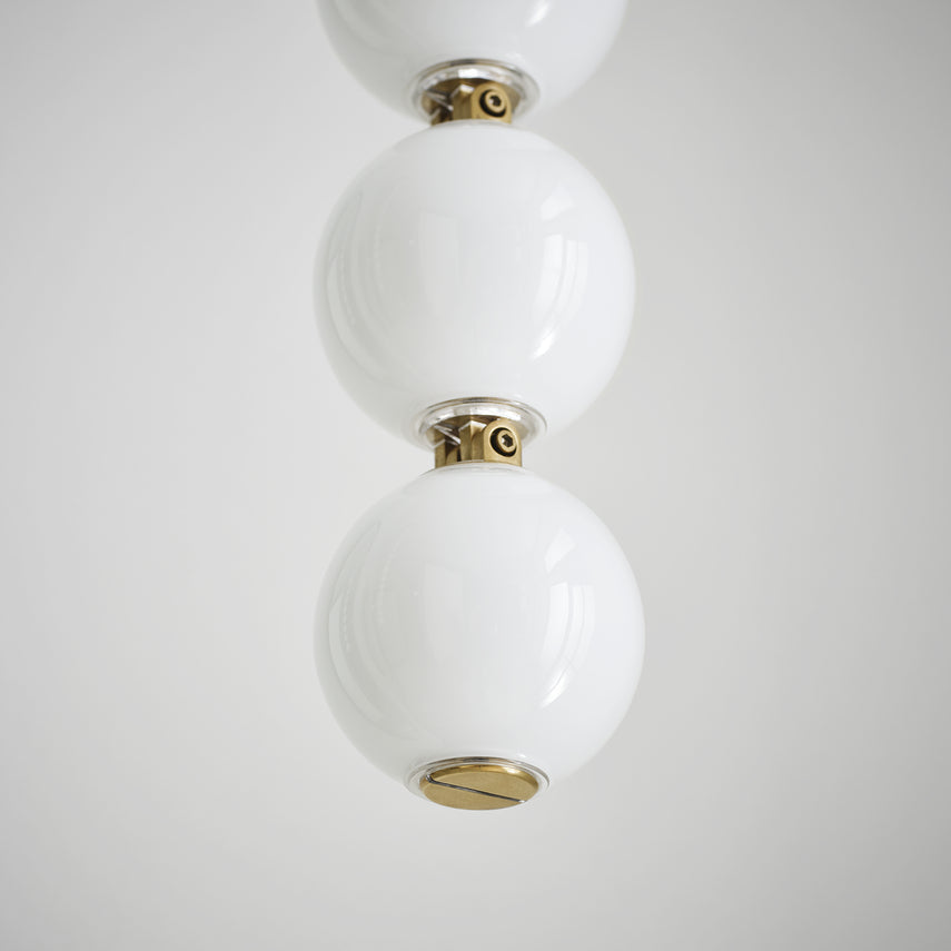 Visual Comfort Perle 48 Vertical Pendant High Ceilings Natural Brass