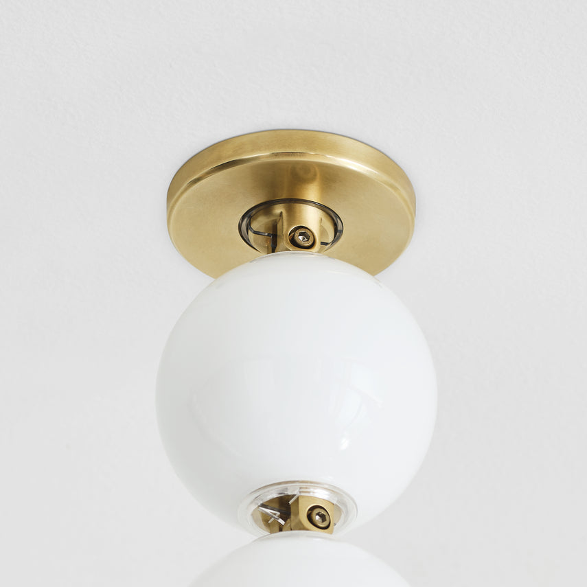 Visual Comfort Perle 48 Vertical Pendant High Ceilings Natural Brass