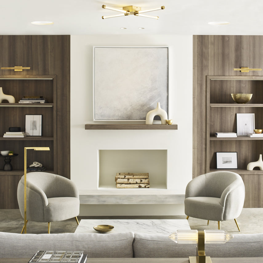 Visual Comfort Phobos 28 Inch Wide Geometric Flush Mount 