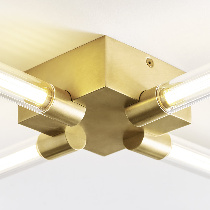 Visual Comfort Phobos 28 Inch Wide Geometric Flush Mount 