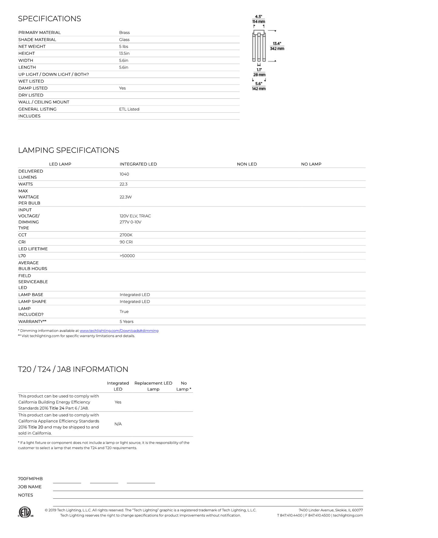 Visual Comfort Modern 4 Tube Led Flush Mount P Hobos 700Fmph 