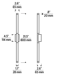 Visual Comfort Phobos 2 Light Wall Sconce 700Wsphb33 Modern Lighting Brass Glass 