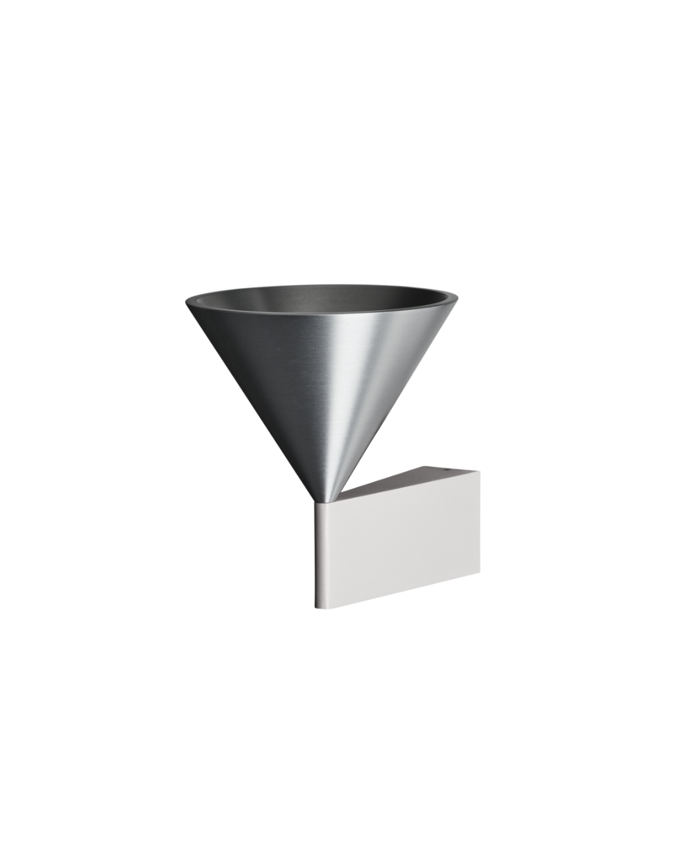 Pholc Apollo wall light by Broberg & Ridderstråle – Apollo 14 (single cone) Turtledove and Aluminum