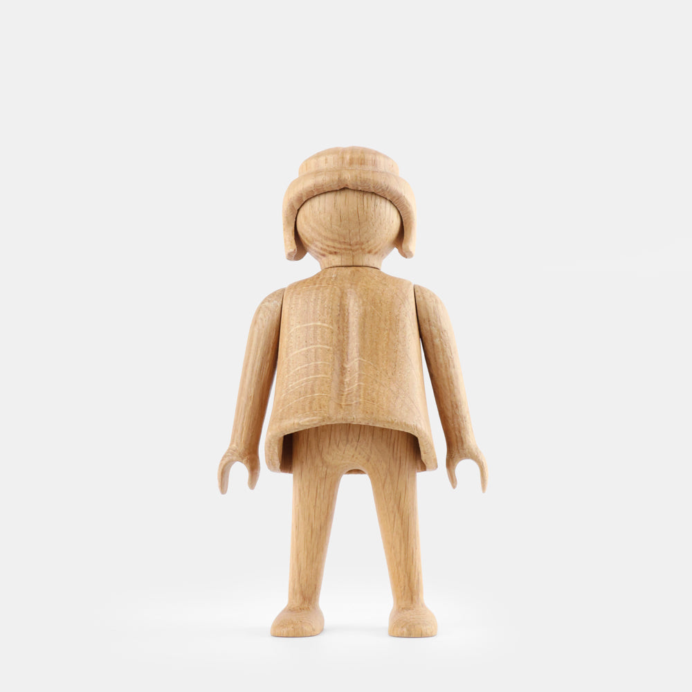 Boyhood Playmobil Woman wooden figure in oak, view 1 (image 2)