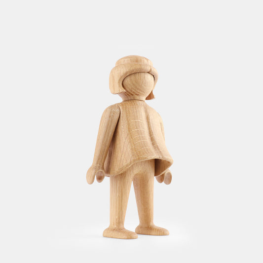 Boyhood Playmobil Woman wooden figure in oak, view 2 (image 1)