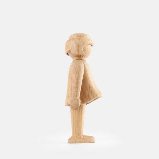 Boyhood Playmobil Woman wooden figure in oak, view 3 (image 3)