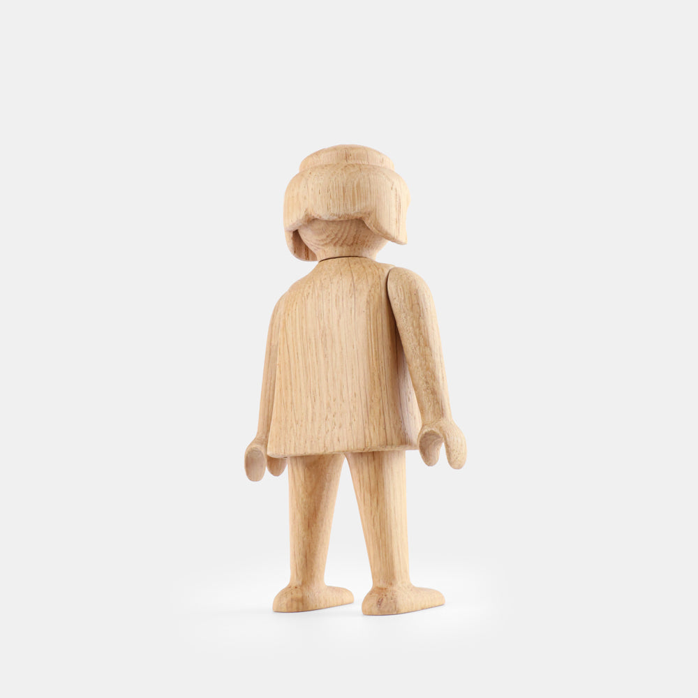 Boyhood Playmobil Woman wooden figure in oak, view 4 (image 4)