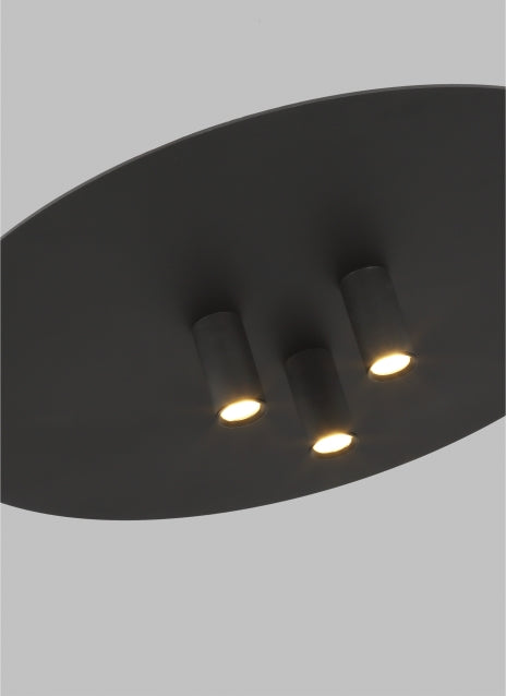 Ponte 16 Flush Mount Brass Or Black LED Ceiling Light by Visual & Comfort & Co