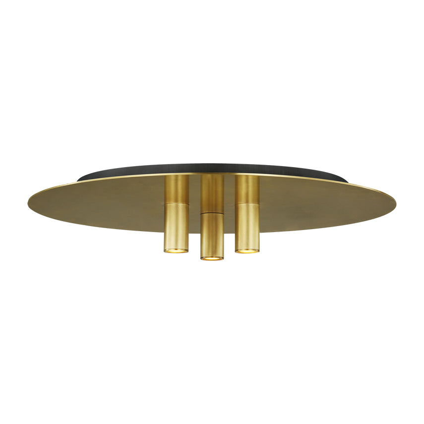 Ponte 16 Flush Mount Brass Or Black LED Ceiling Light by Visual & Comfort & Co