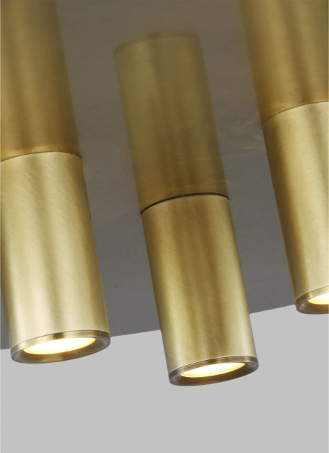 Ponte 16 Flush Mount Brass Or Black LED Ceiling Light by Visual & Comfort & Co